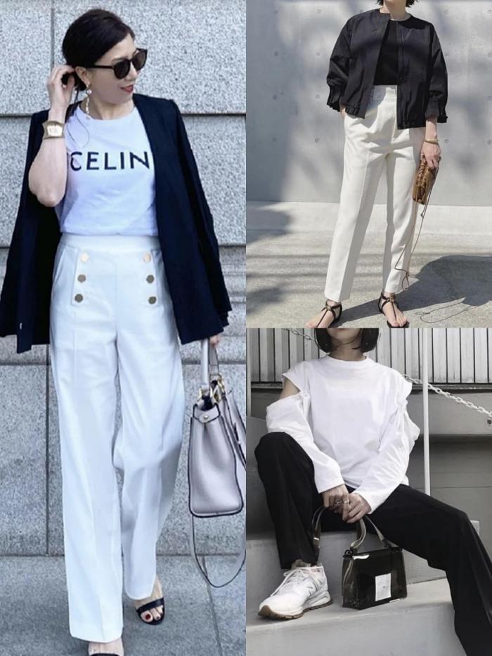 怎么也穿不够的经典黑白色，瞧日本博主们的搭配，简约高级显年轻