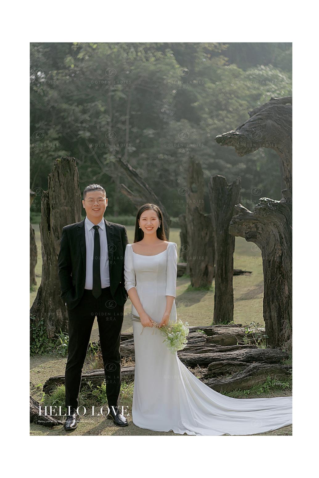 婚纱照教程分享丨在巨木阵如何将婚纱照拍出高级感?